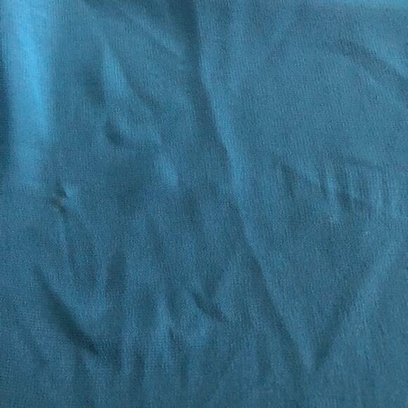 Sheer Chiffon Duster Open Jacket Blouse Sequin Trim Long Sleeves Sz 3X Teal Blue - Picture 15 of 15